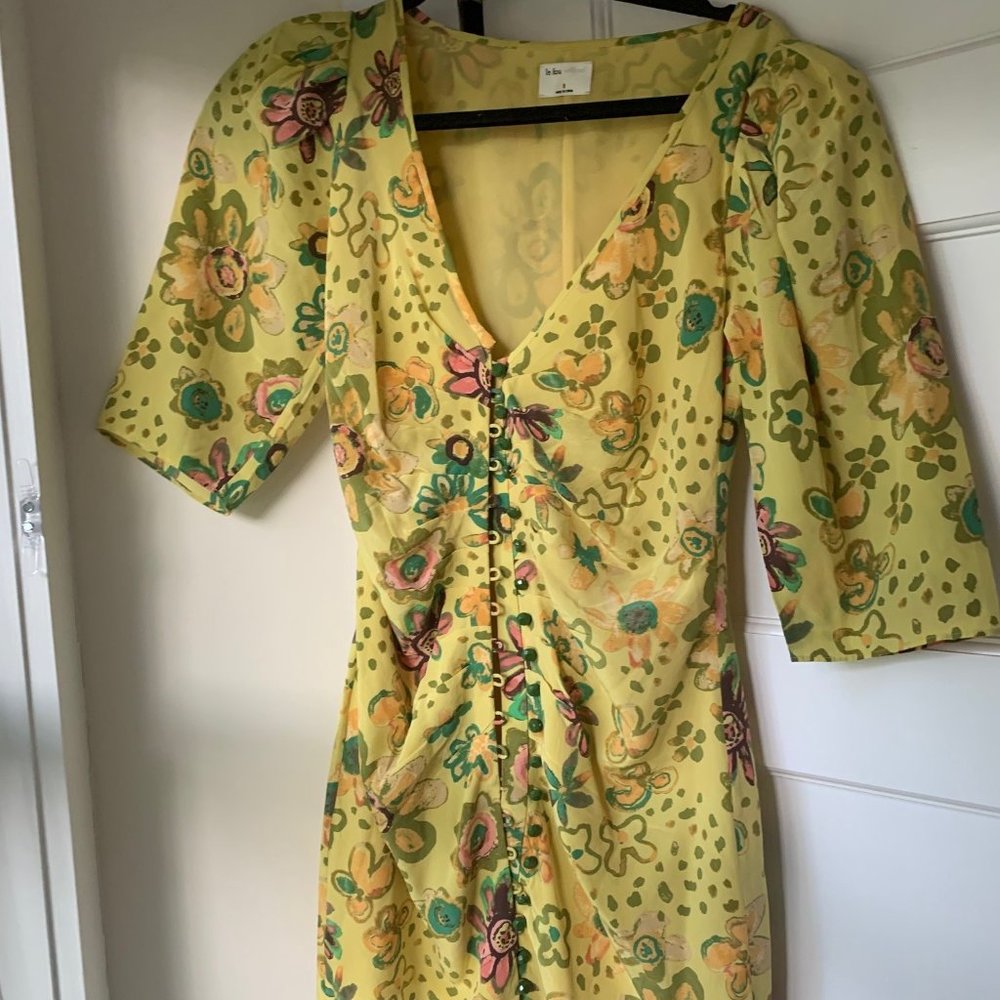 Yellow floral dress